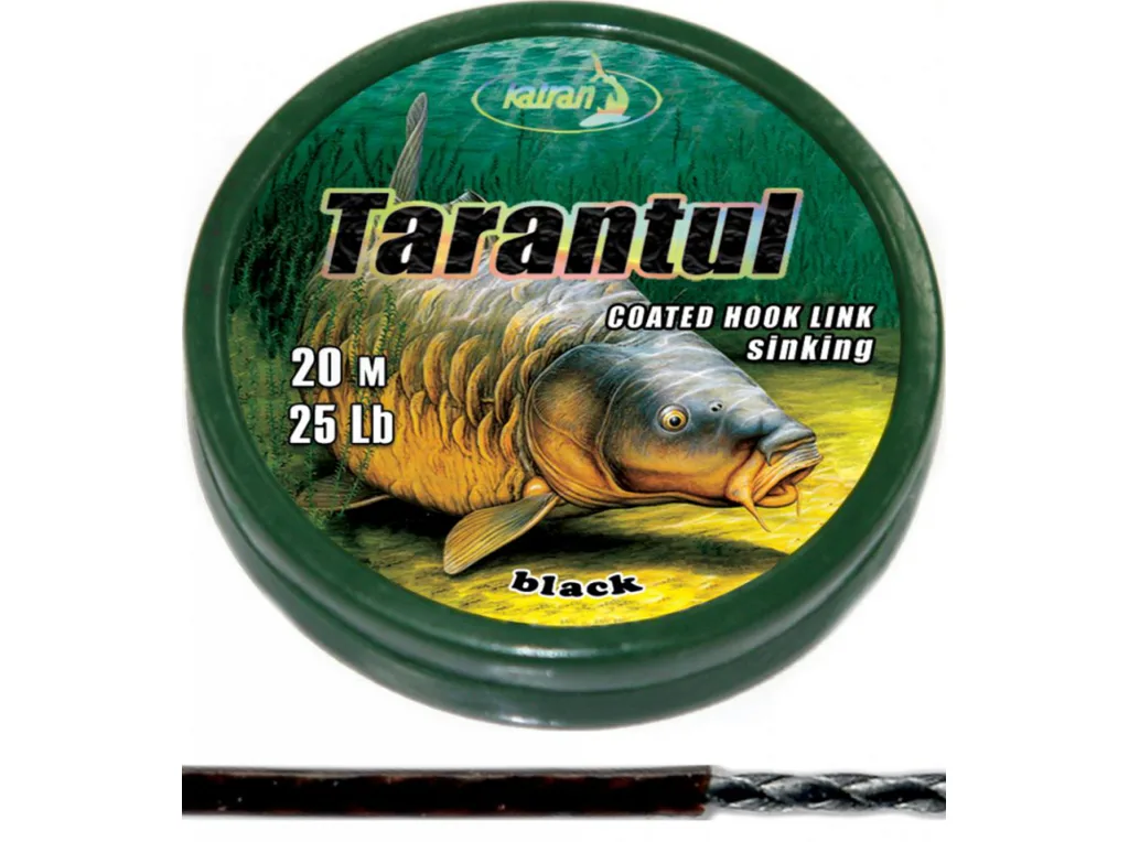 Katran Ztužená šňůrka Tarantul Black 20m