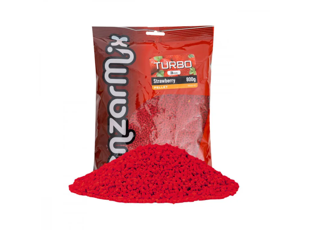 Benzar Mix Turbo Pellet - Jahoda 3mm, 800g
