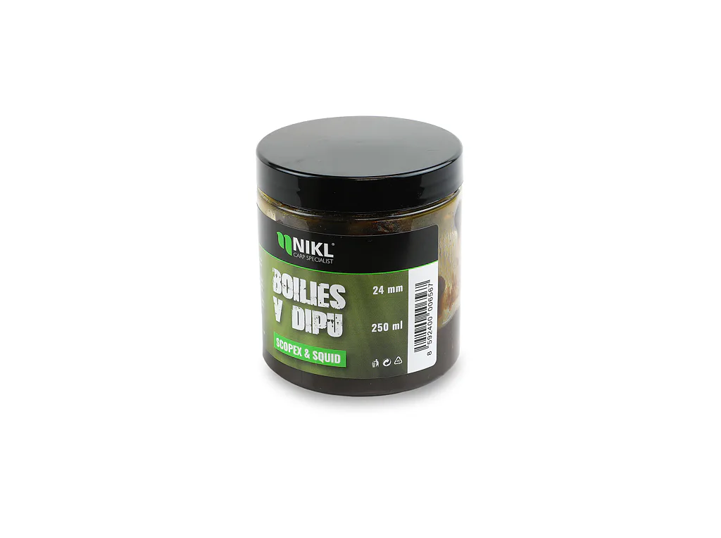 Nikl Boilies v dipu Scopex & Squid 250ml