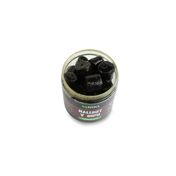 Nikl Black halibut pelety v dipu Strawberry 15+20mm, 250ml