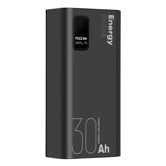 OBAL:ME Powerbanka EnergyPulse 30000mAh, 22.5W Black